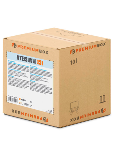 ICE MARSELLA es un dtergente concentrado con blanqueantes ópticos y sin oxidantes para el lavado de todo tipo de tejidos y prendas delicadas con packaging ecologico PREMIUM BOX.