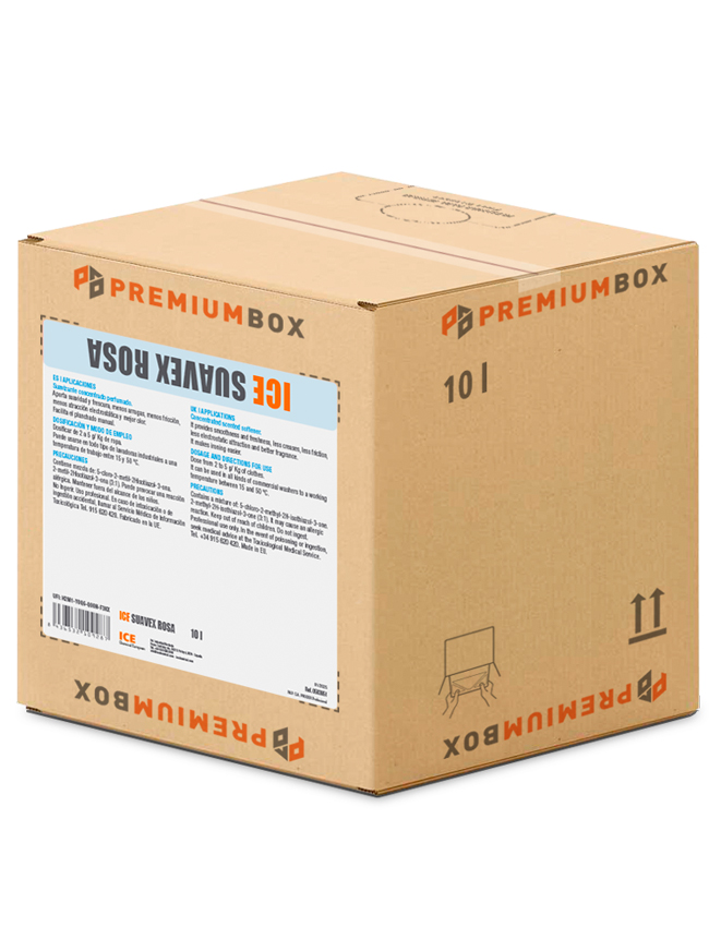 ICE SUAVEX ROSA es un suavizante concentrado perfumado que aporta suavidad y frescura, menos arrugas, menos fricción, menos atracción electrostática y mejor olor con packaging ecologico PREMIUM BOX.