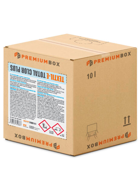 TEXTIL-E TOTAL CLOR PLUS es una base oxidante higienizante concentrada para la fase de lavado y desmanchado de todo tipo de ropa blanca.